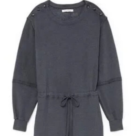 New Xirena | Jenn Fleece Lined Jumpsuit Ember Charcoal Gray Jogger Style Large - Picture 10 of 11